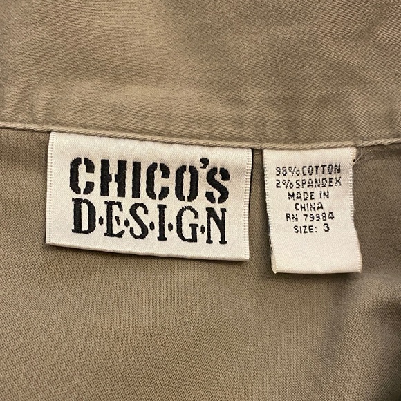 Chico's Khaki Utility Jacket - Picture 7 of 8